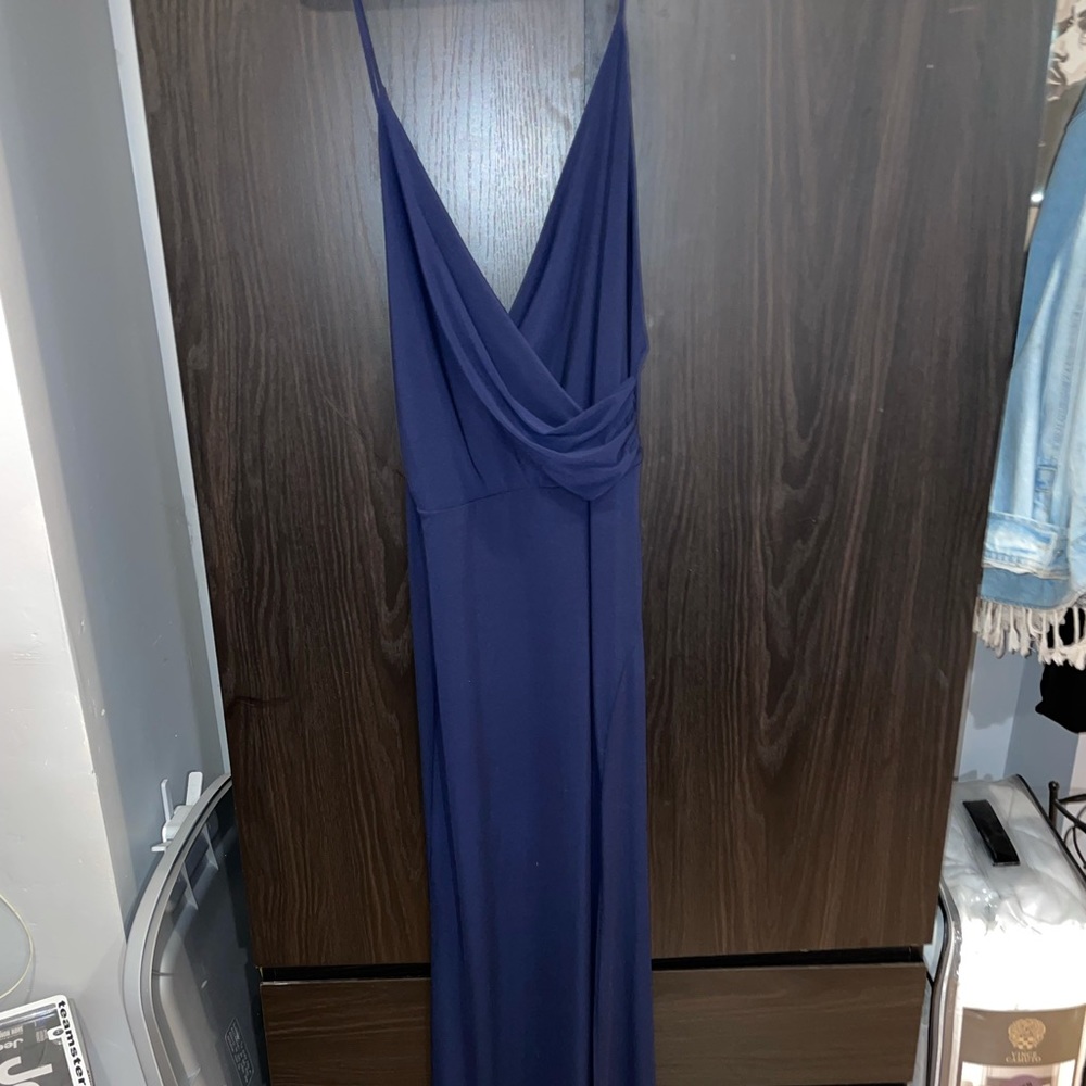 Fashion Nova Maxi Dress - Navy Blue - Size: XL